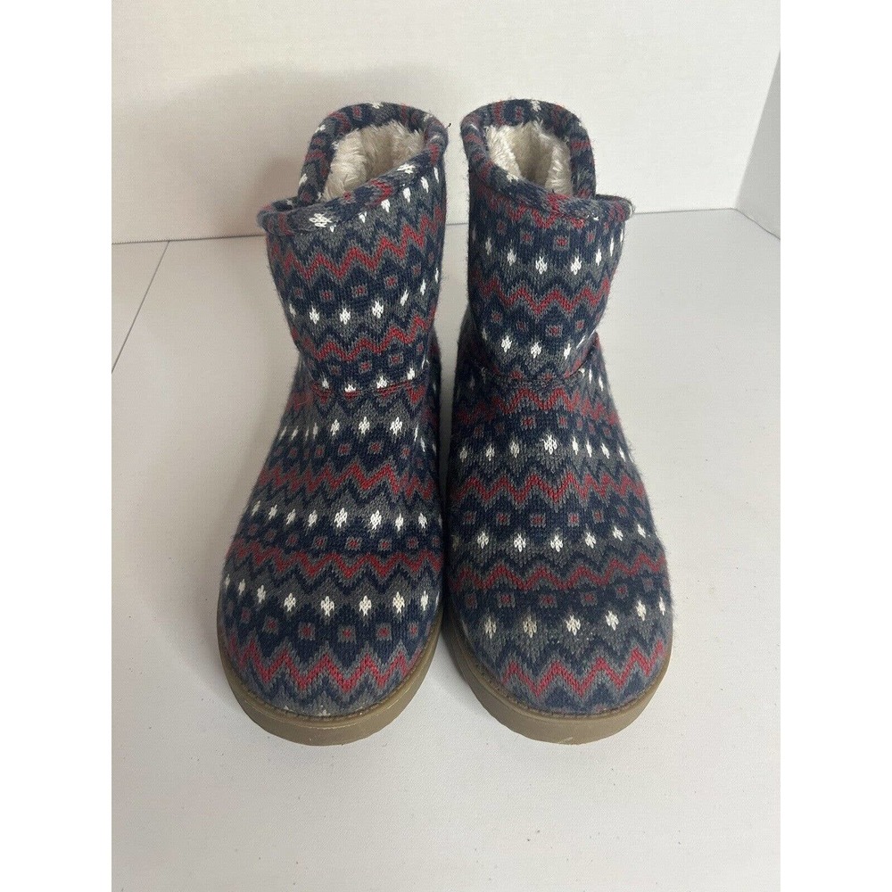 Indigo Rd. Womens Ashley Fabric Closed Toe Knit Faux Fur Boots SZ 11 - Picture 3 of 9
